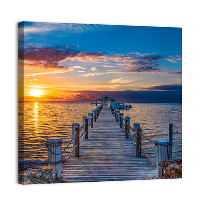 Islamorada Pier at Golden Hour Wall Art