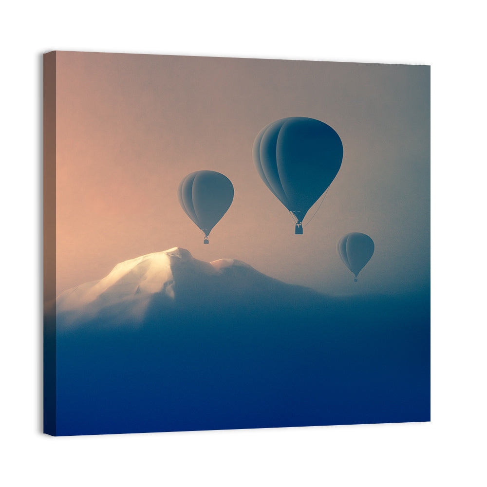 Flying Air Balloons Wall Art