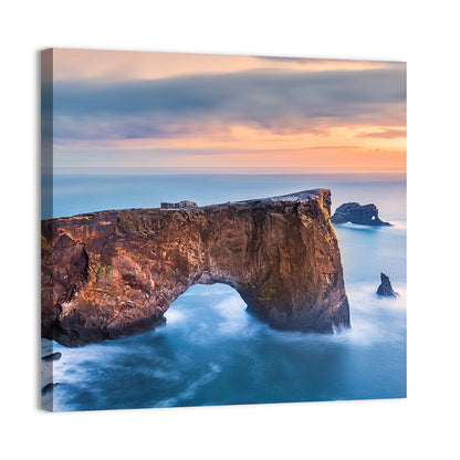 Dyrhólaey Sea Arch at Sunset Wall Art