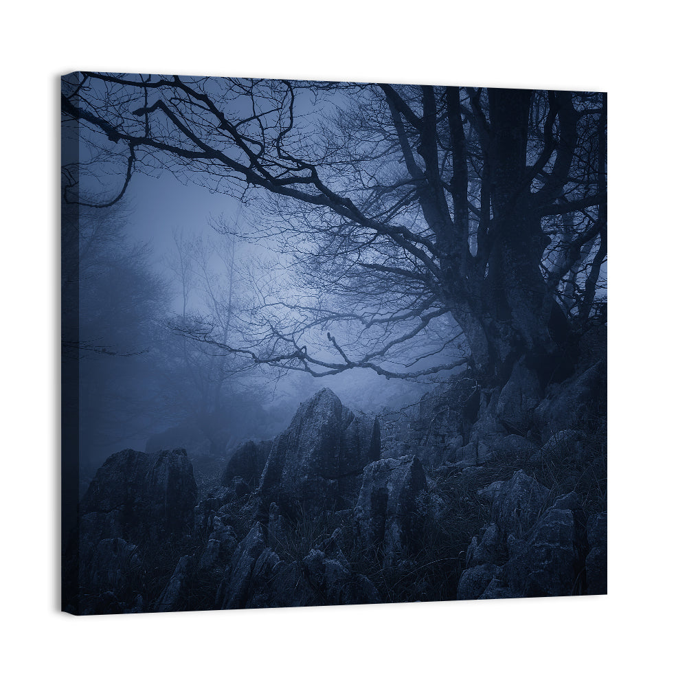 Gnarled Tree at Twilight Wall Art