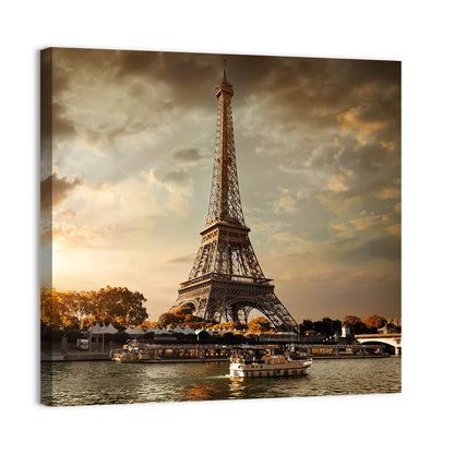 Eiffel Tower at Sunset Wall Art