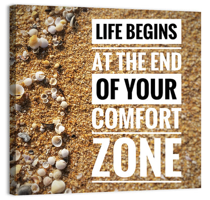 Life Begins at the End Quote Wall Art