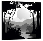 Tropical Jungle Silhouette Wall Art