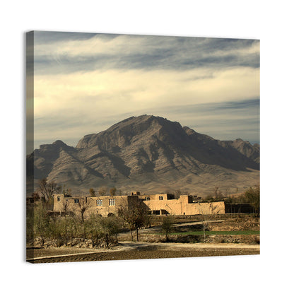Afghan Mountain Village Wall Art
