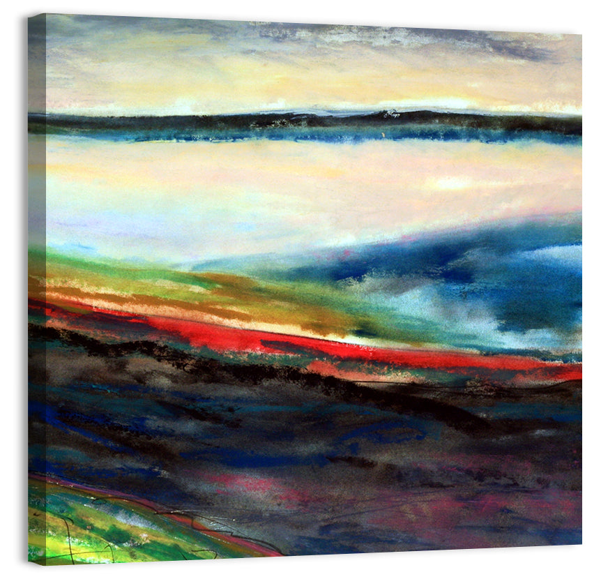 Moody Horizon Stripe Abstract Landscape Wall Art