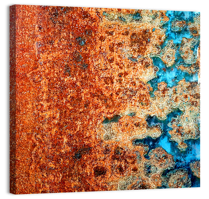 Oxidized Steel Abstract Wall Art as a canvas print
