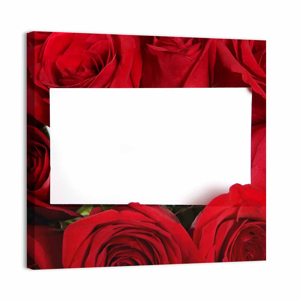 Rose Frame with White Center Wall Art