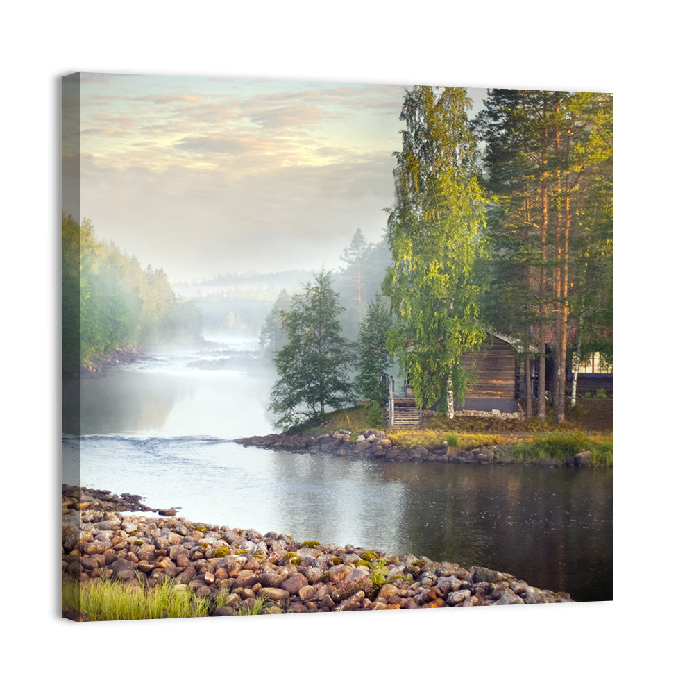 Foggy River Wall Art