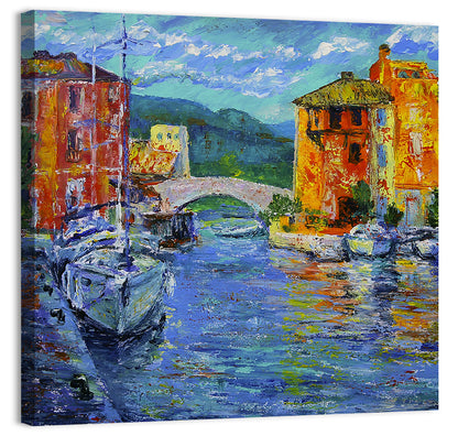 Port Grimaud Canal Scene Wall Art