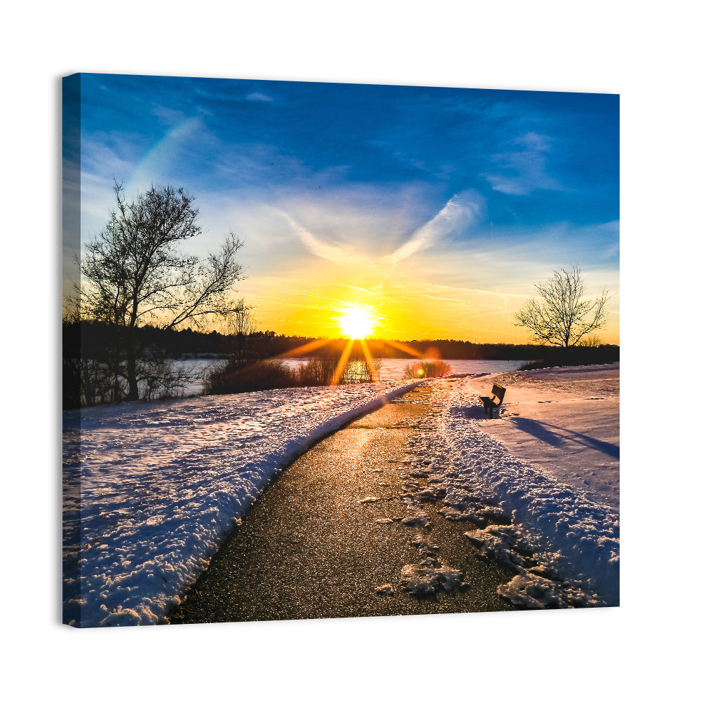 Lake Zorinsky Winter Sunrise Wall Art