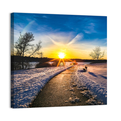 Lake Zorinsky Winter Sunrise Wall Art