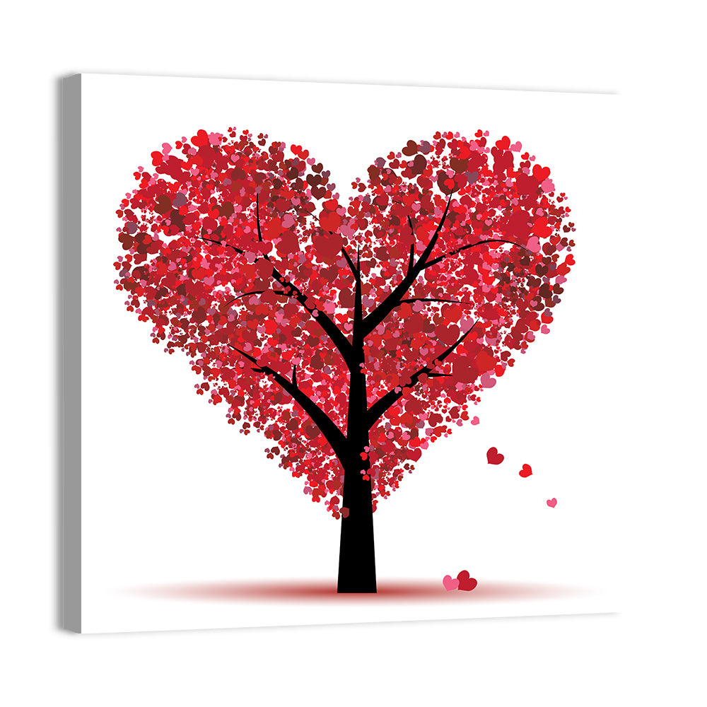 Heart-shaped Tree Illustration Wall Art