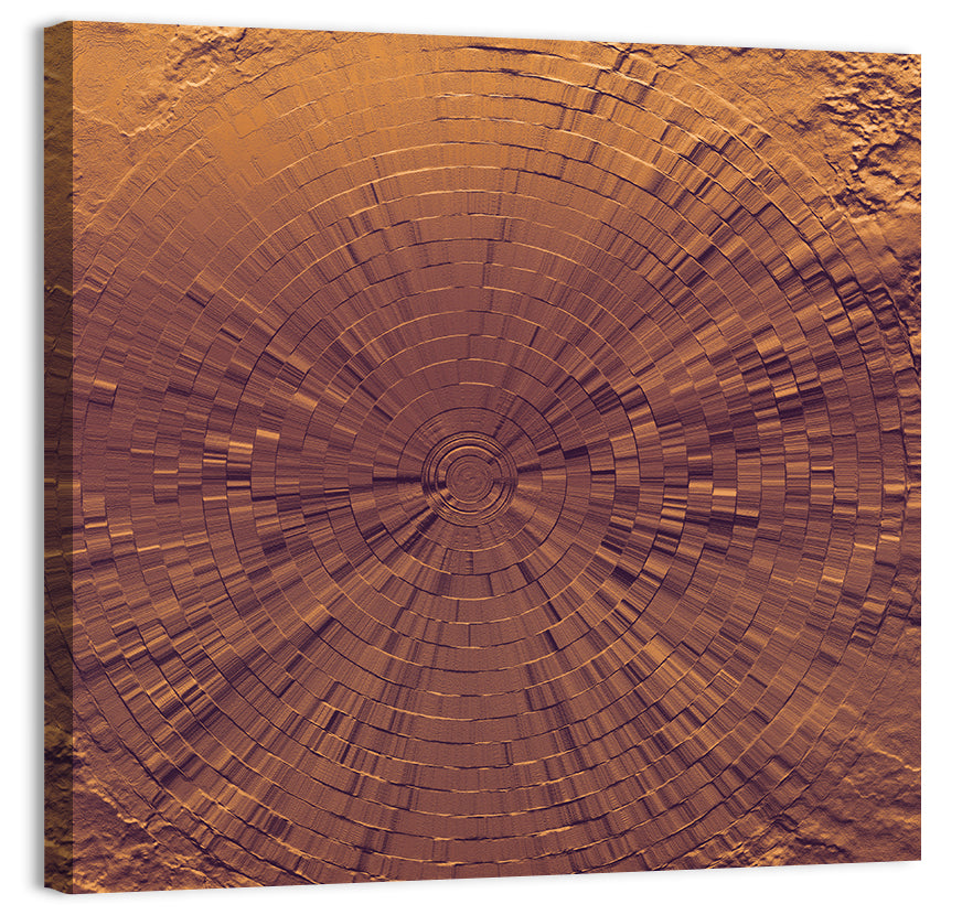 Blocks Focus Copper Rings Wall Art
