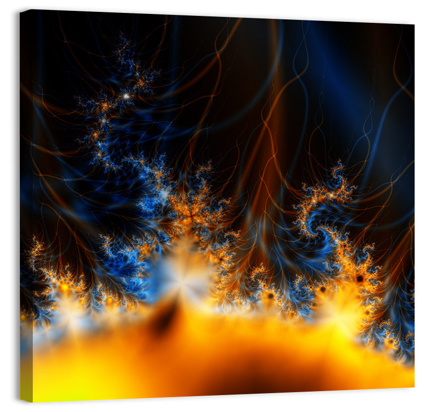 Solar Flare Fractal Flame Wall Art