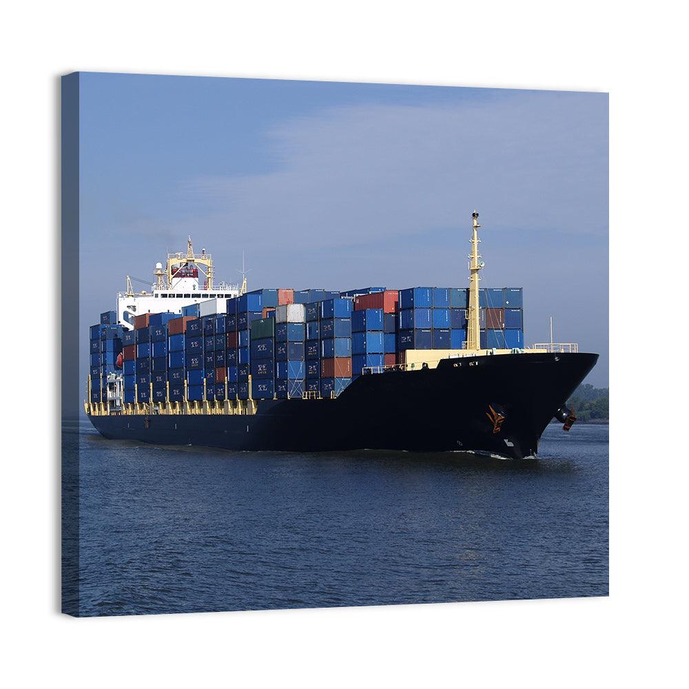 Container Ship in Motion Wall Art