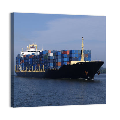 Container Ship in Motion Wall Art