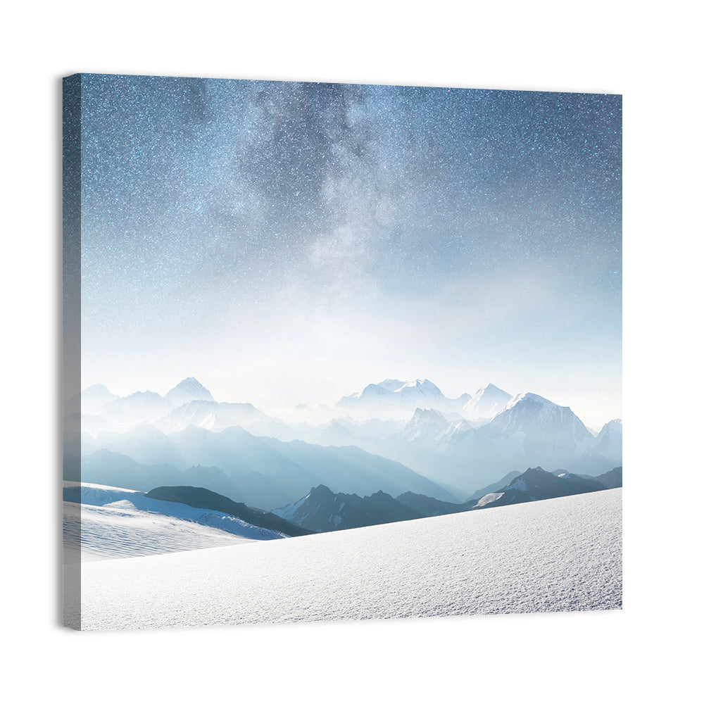 Winter Mountains & Milky Way Wall Art