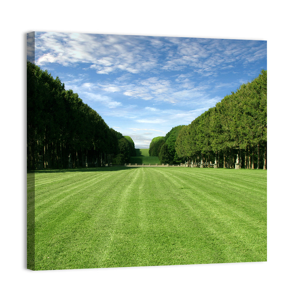 Tree-lined Manicured Lawn Wall Art