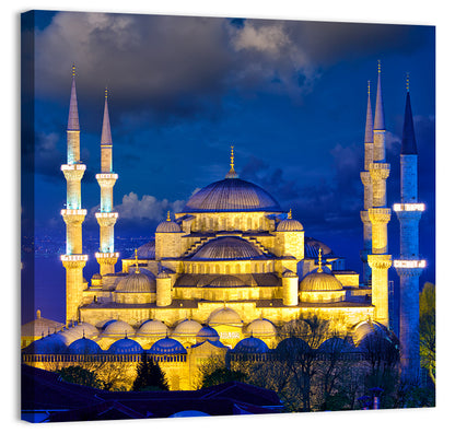 Sultanahmet Camii at Twilight Wall Art