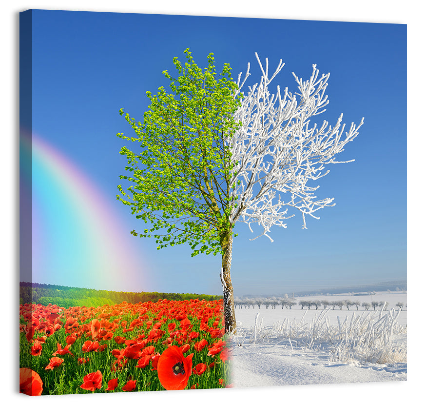 Seasonal Split Landscape Wall Art