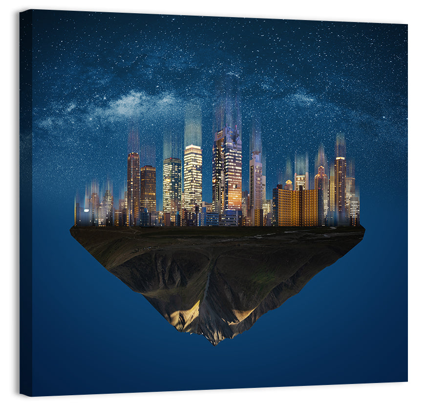 Floating City Island Wall Art