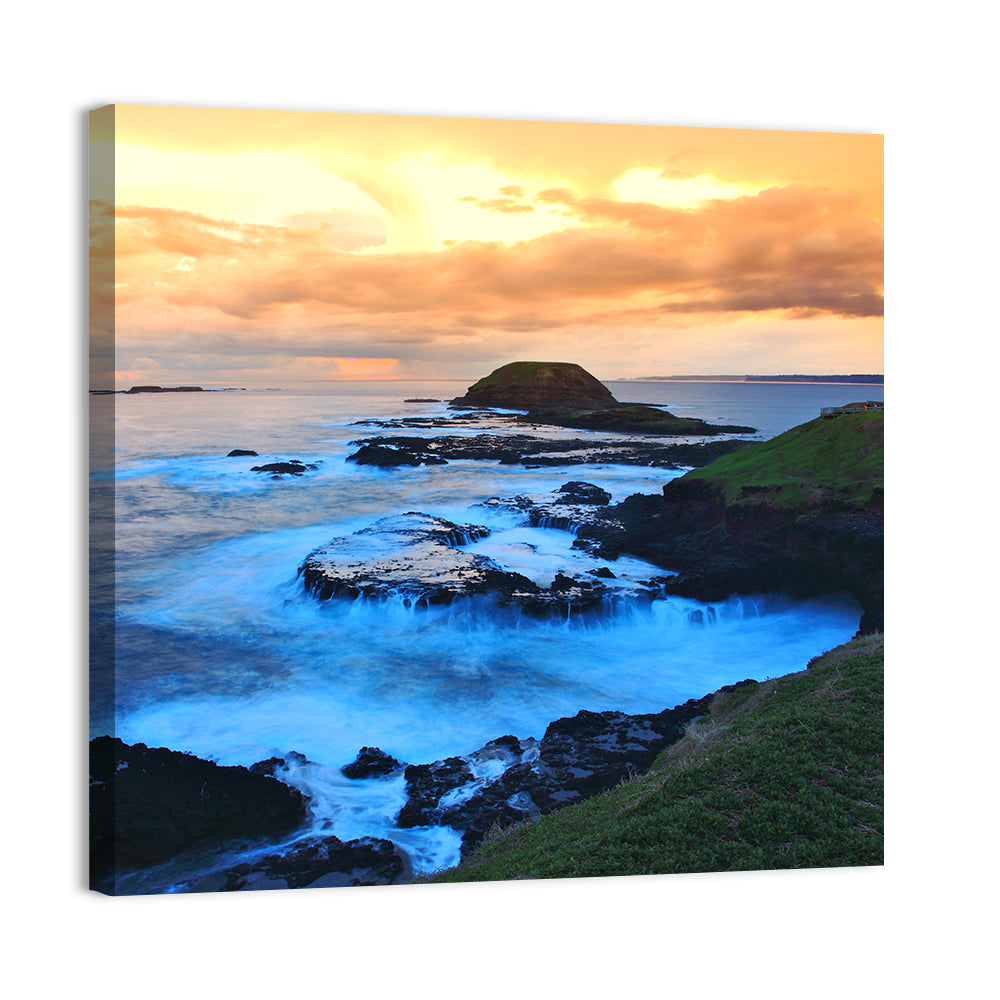 Phillip Island Cliffs at Sunset Wall Art
