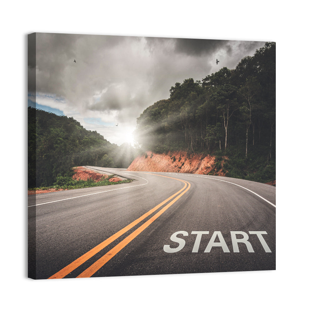 Start of a Journey, Sunrise Road Wall Art
