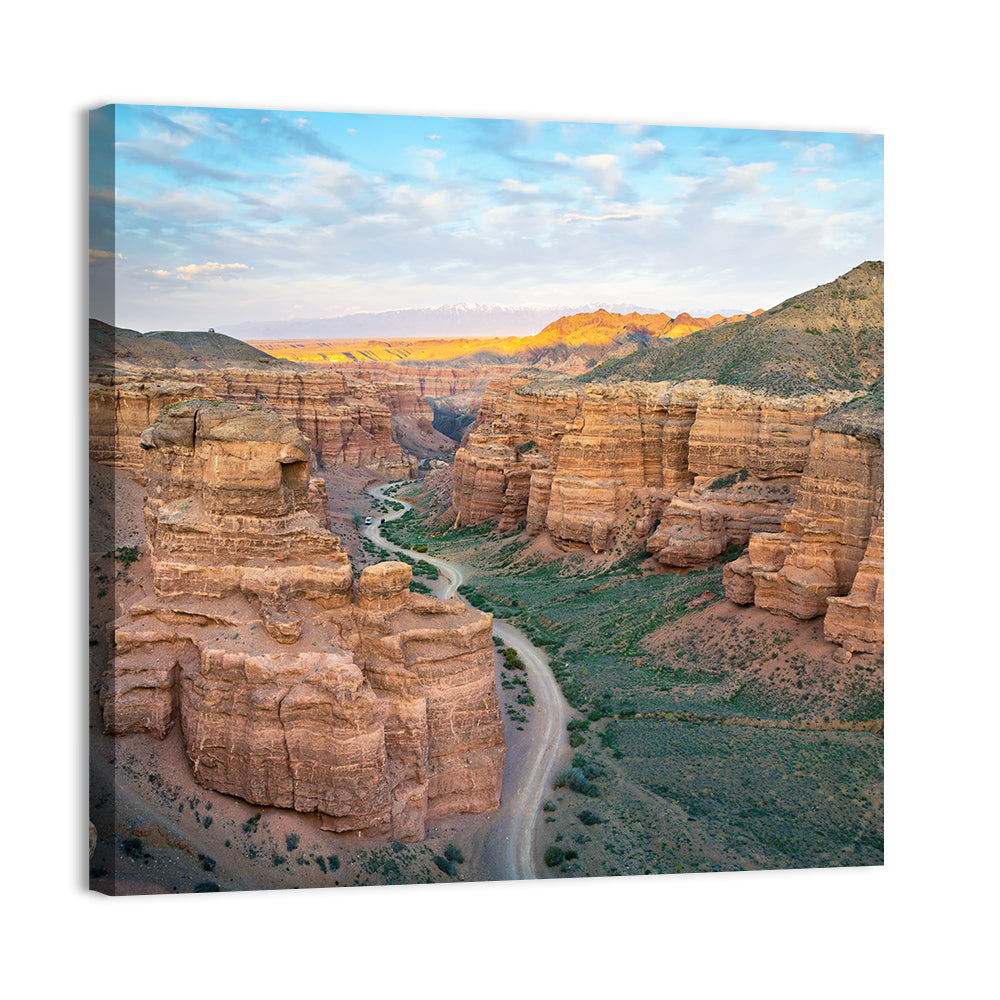 Charyn Canyon at Golden Hour Wall Art
