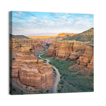 Charyn Canyon at Golden Hour Wall Art