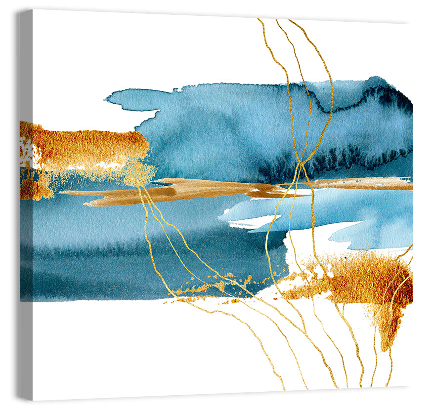Underwater Plant Abstract Wall Art, canvas print, square