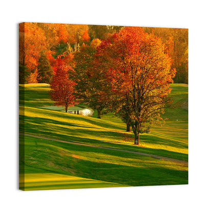 Golden Hour Golf Course Wall Art