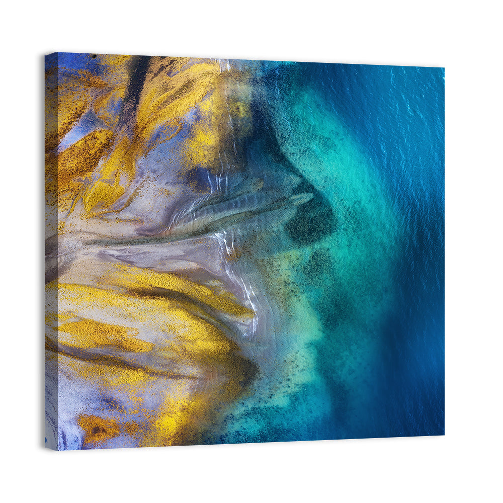 Golden Coast Abstract Wall Art