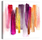 Fuchsia and Gold Brush Strokes Wall Art