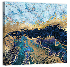 Marble Gold Glitter Abstract II Wall Art