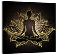 Golden Chakra Silhouette Wall Art