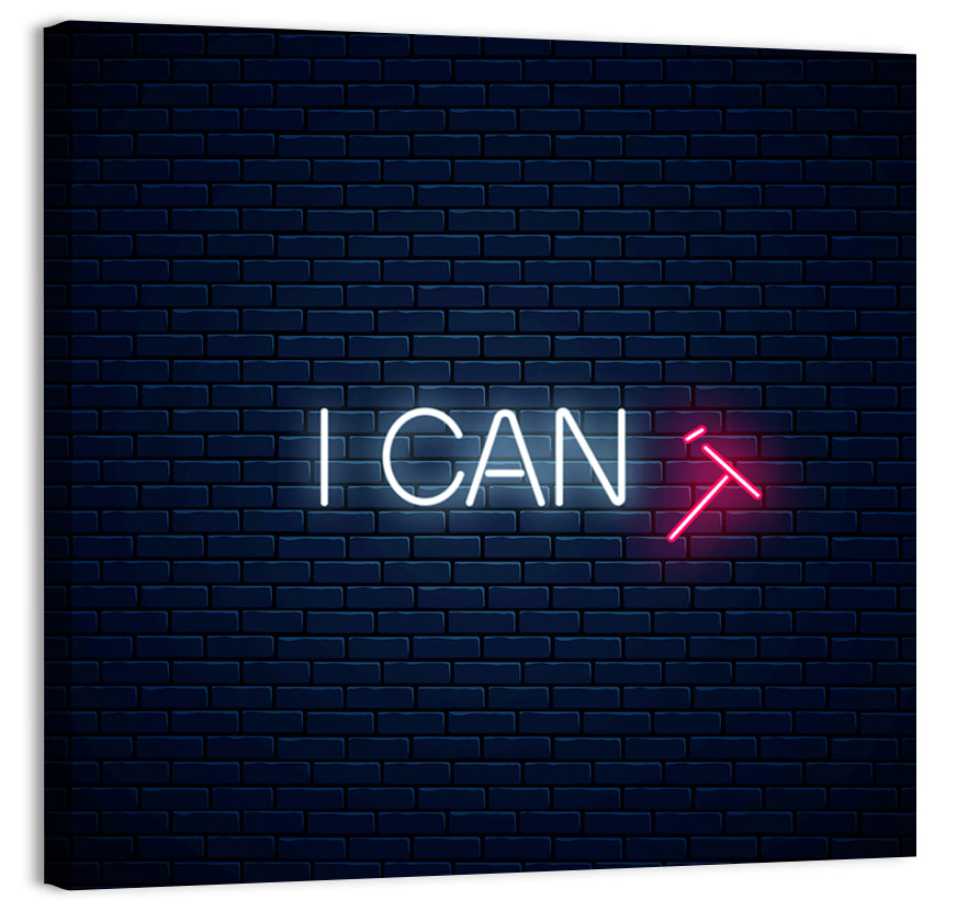 I Can Neon Sign Wall Art