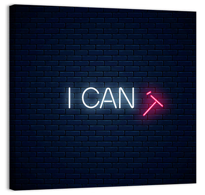 I Can Neon Sign Wall Art