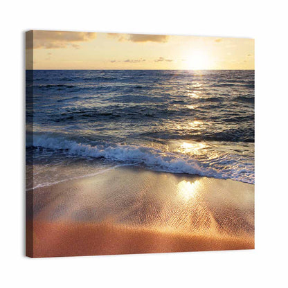 Sunset Surf on Wet Sand Wall Art