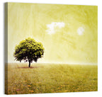 Grunge Tree in Meadow Wall Art