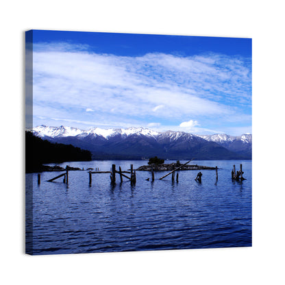 Nahuel Huapi Lake with Wooden Pilings Wall Art