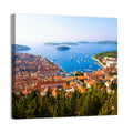 Hvar Harbor Aerial View Wall Art