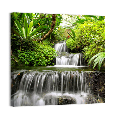 Lush Rainforest Cascade Wall Art