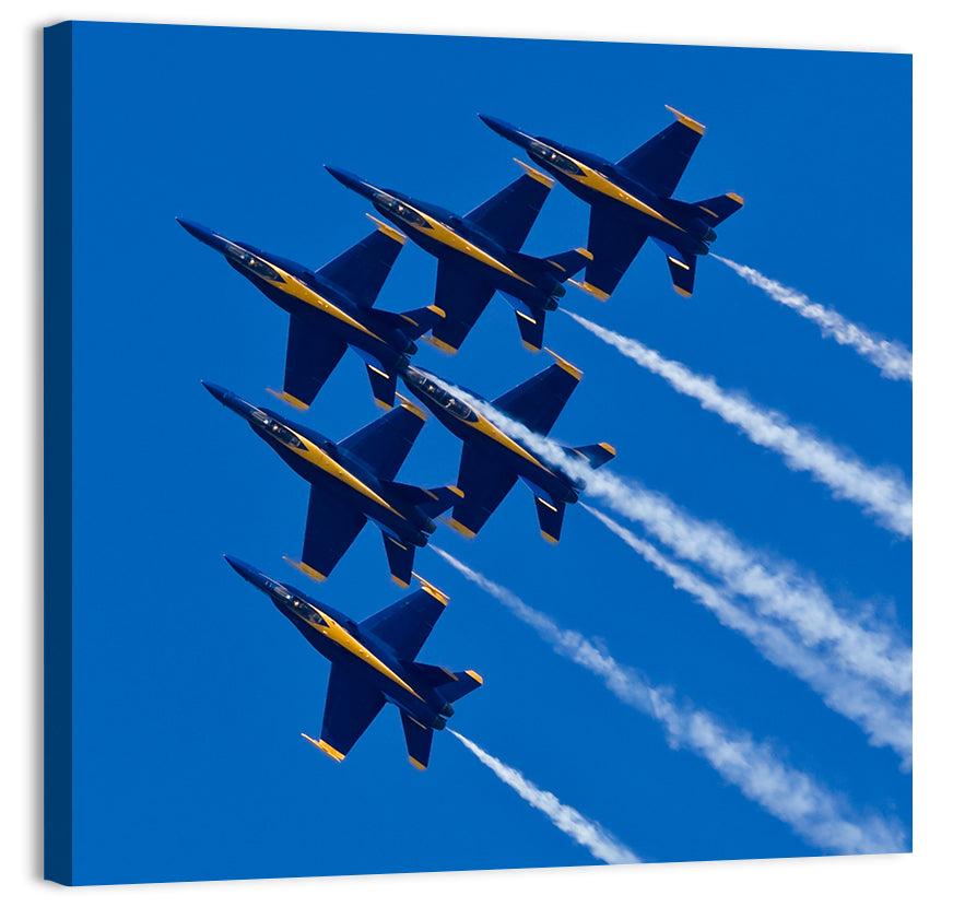 Blue Angels Delta Formation Flyover Wall Art
