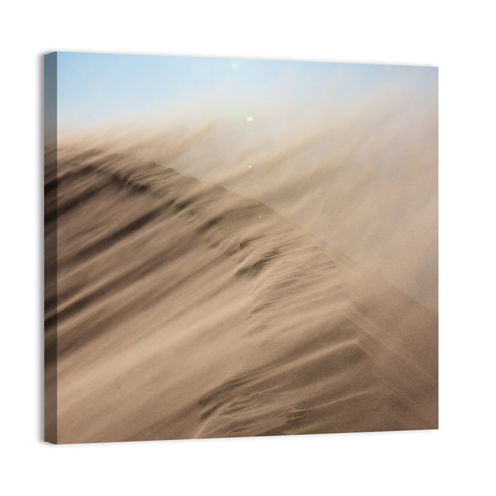 Sandstorm Over Dune Wall Art as a canvas print