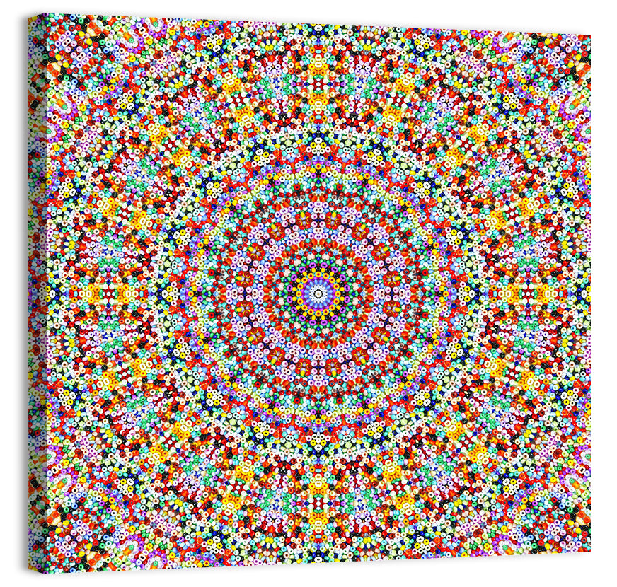 Beaded Kaleidoscope Mandala Wall Art
