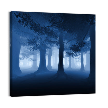 Midnight Blue Forest Wall Art