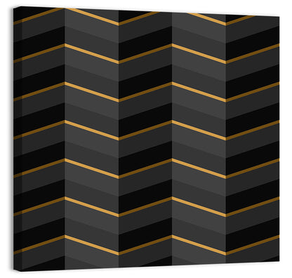 Black Stripes with Gold Accents Wall Art