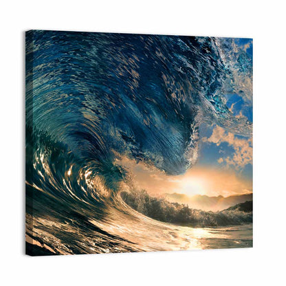Sunset Barrel Wave Wall Art