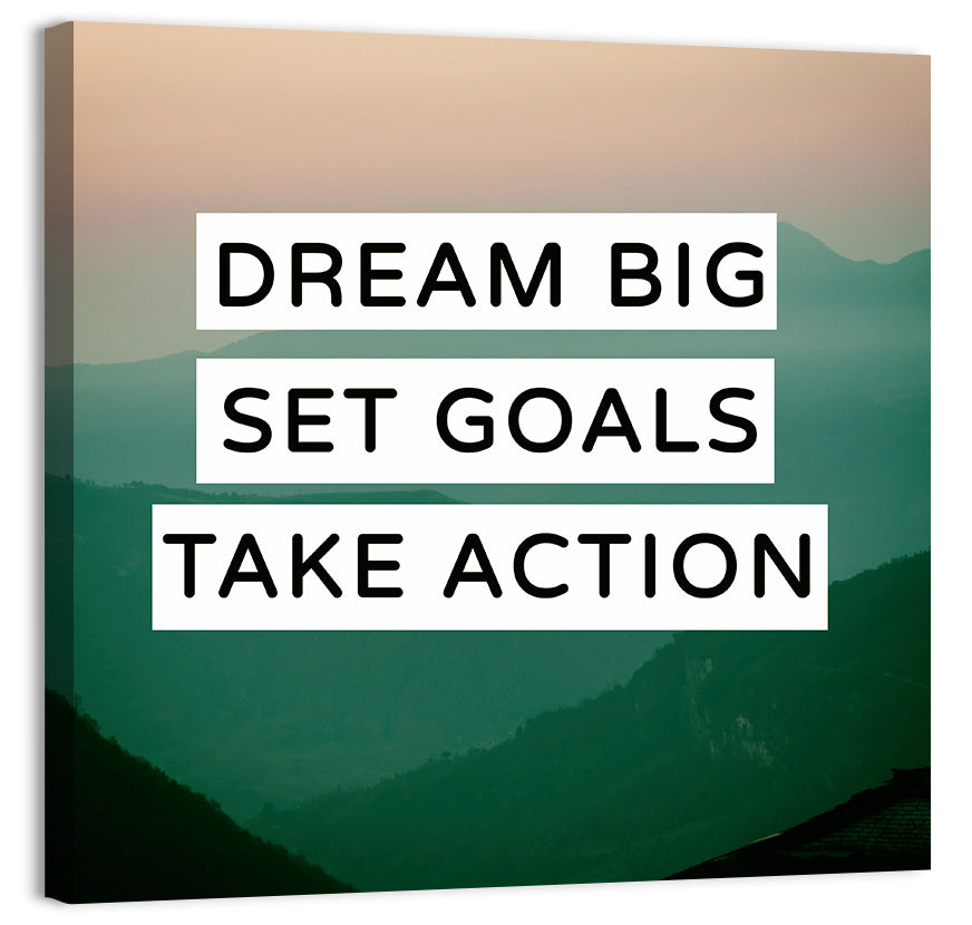 Dream Big Set Goals Wall Art