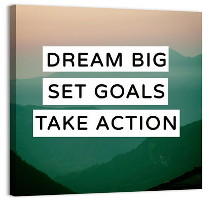 Dream Big Set Goals Wall Art